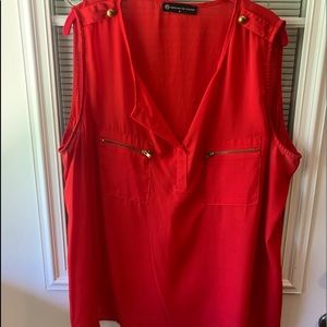 Fashion to Figure Red Silk Tank